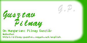gusztav pilnay business card